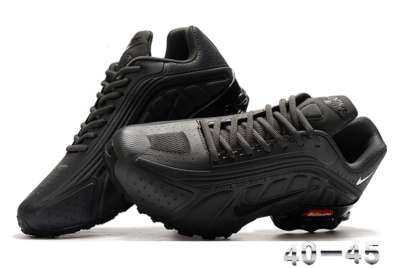 New Men Nike Shox R4 Carbon Black